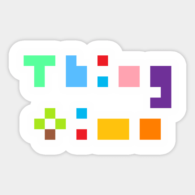 Thing ↩ time Full Chest W/Links Sticker by Thingtime